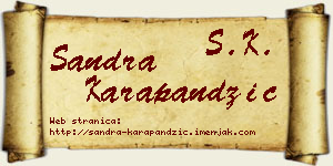 Sandra Karapandžić vizit kartica